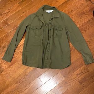 Dark green button down shirt